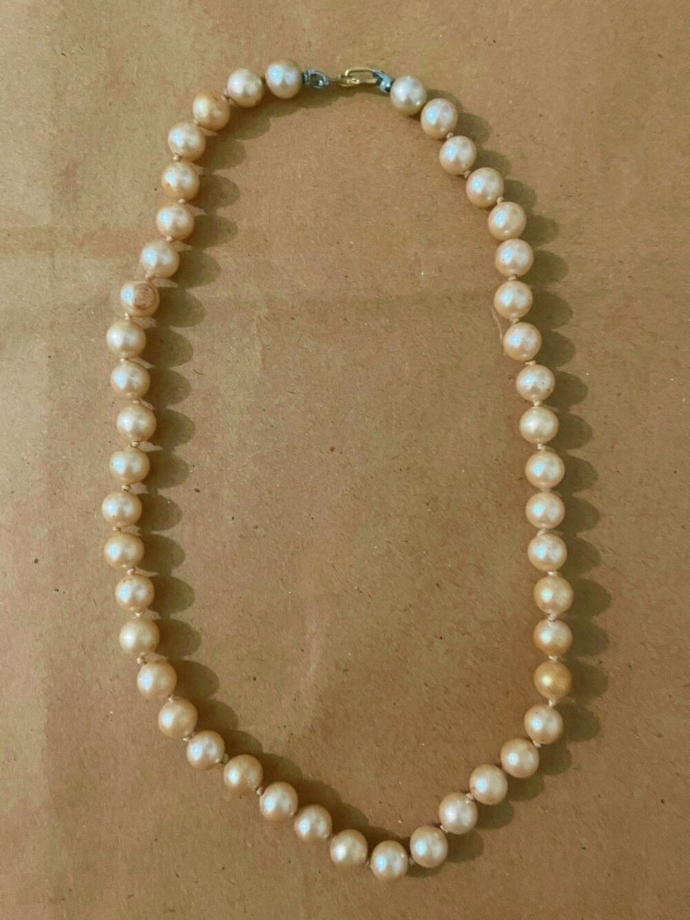 Vinate Champagne Pearl Choker Necklace
